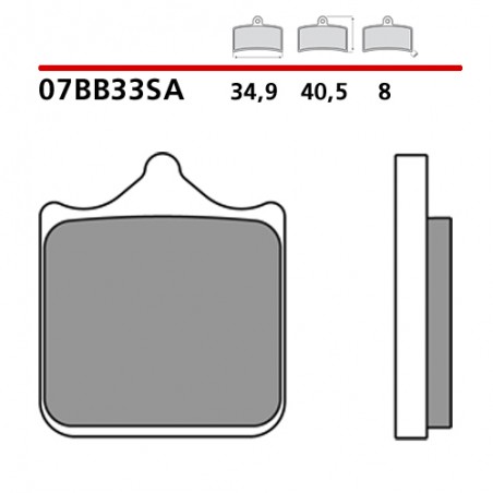 PASTILLAS DE FRENO DELANTERAS SINTERIZADAS BREMBO 07BB33SA PARA BENELLI