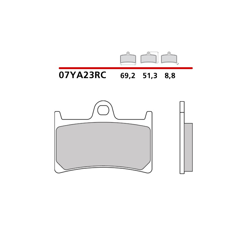 SET PASTIGLIE FRENO ANTERIORI CARBON CERAMIC BREMBO 07YA23RC PER YAMAHA