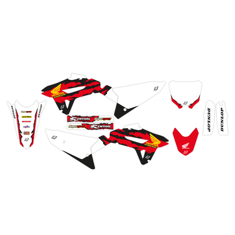 KIT DE ADHESIVOS BLACKBIRD RETRO NEW HONDA CRF 450 R 2021 2024 Euro 88 28