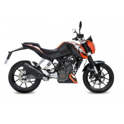 IMPIANTO DI SCARICO COMPLETO MIVV SUONO PER KTM DUKE 125 2011-2016, DEKAT BLACK/CARBONIO