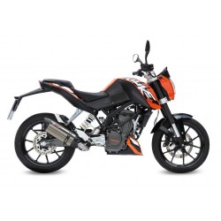 IMPIANTO DI SCARICO COMPLETO MIVV SUONO PER KTM DUKE 125 2011-2016, DEKAT ACCIAIO/CARBONIO