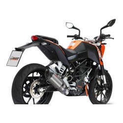 COMPLETE EXHAUST SYSTEM MIVV SUONO FOR KTM DUKE 125 2011-2016, DEKAT STEEL/CARBON