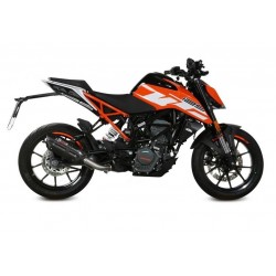 TERMINALE MIVV SUONO KTM DUKE 125 2017-2020, OMOLOGATO BLACK/CARBONIO