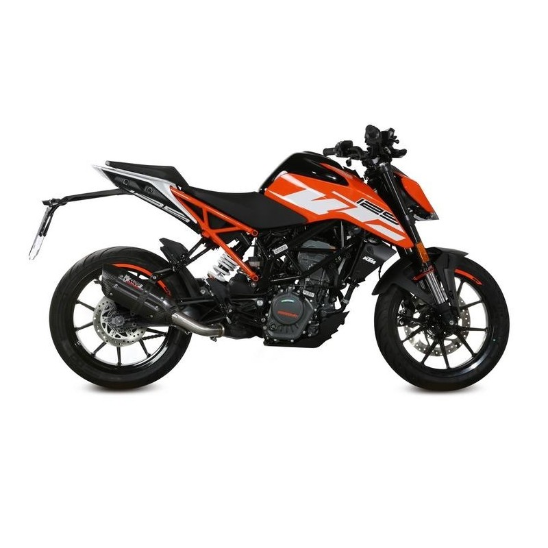 EXHAUST MIVV SUONO FOR KTM DUKE 125 2017-2020, APPROVED BLACK/CARBON