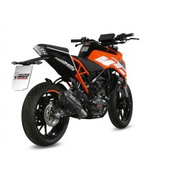 EXHAUST MIVV SUONO FOR KTM DUKE 125 2017-2020, APPROVED BLACK/CARBON