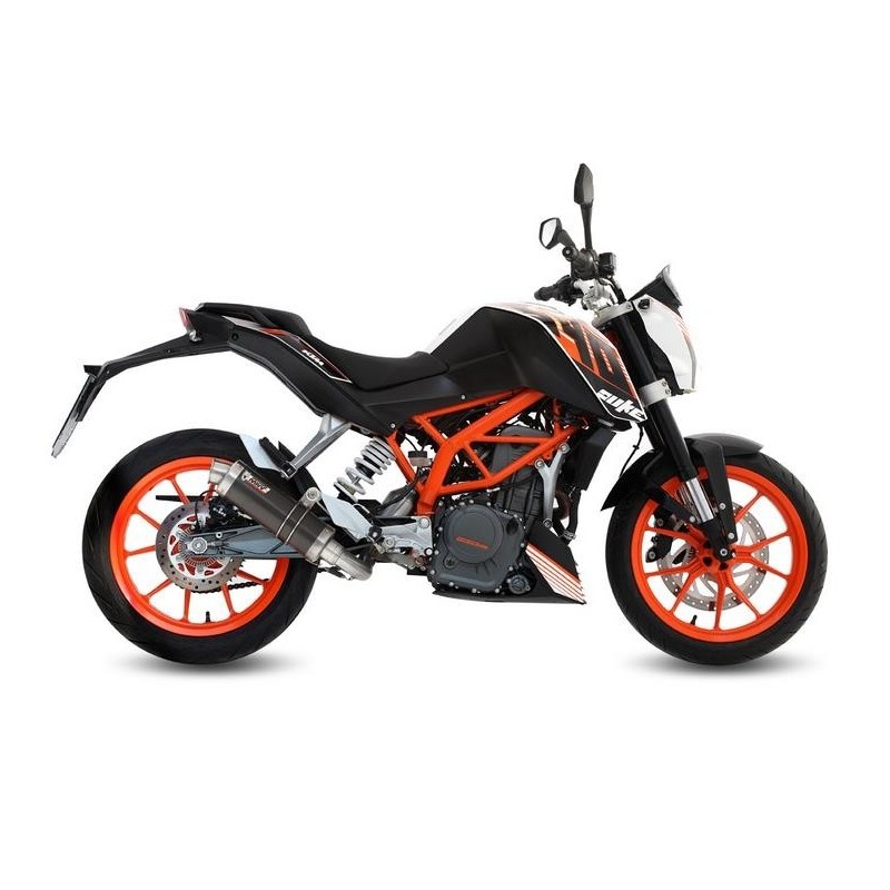 IMPIANTO DI SCARICO COMPLETO MIVV GP PER KTM 390 DUKE 2014-2016, DEKAT CARBONIO