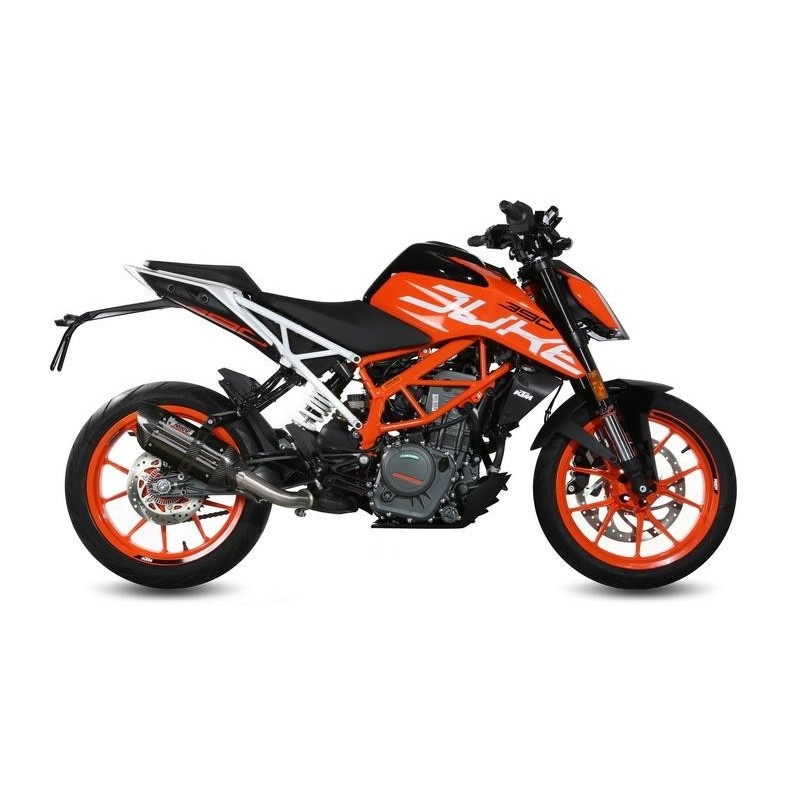 TERMINALE MIVV SUONO KTM 390 DUKE 2017-2020, OMOLOGATO BLACK/CARBONIO