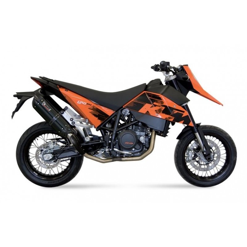 COPPIA TERMINALI MIVV SUONO KTM SUPERMOTO 690 2007-2010, DEKAT BLACK