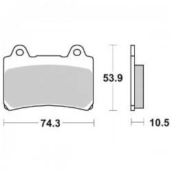 GESINTERTE BREMSBELÄGE VORNE SBS 590 HS YAMAHA TDM 850 1992-1995