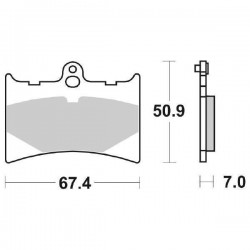 GESINTERTE BREMSBELÄGE VORNE SBS 601 HF APRILIA RS 125 1998-2005