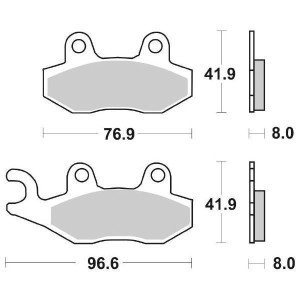 PASTILLAS DE FRENO TRASERAS SINTERIZADAS SBS 611 LS TRIUMPH TIGER SPORT 1050 2013-2020