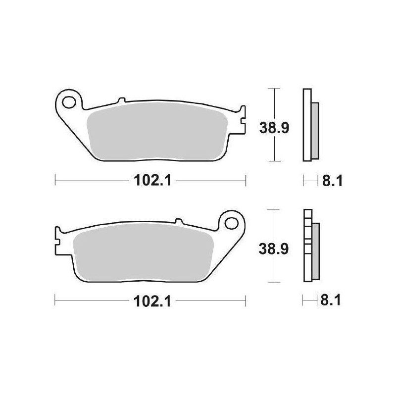 SET PASTIGLIE FRENO ANTERIORI SINTERIZZATE CERAMICA SBS 627 HF YAMAHA WR 125 2009-2013