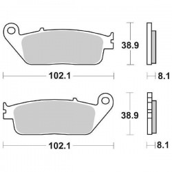 PASTILLAS DE FRENO DELANTERAS SINTERIZADAS SBS 627 HS TRIUMPH BONNEVILLE 800