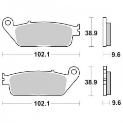 SINTERED REAR BRAKE PADS SET SBS 630 LS HONDA VFR 750 F 1994-1997