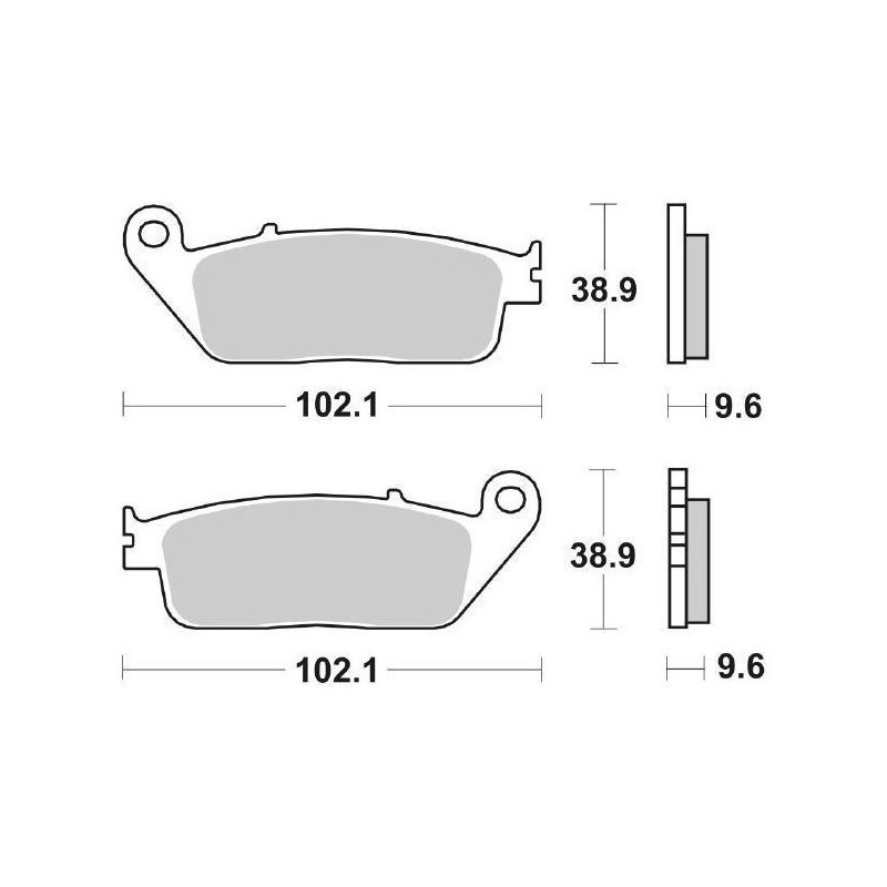 PASTILLAS DE FRENO TRASERAS SINTERIZADAS SBS 630 LS HONDA VFR 750 F 1994-1997