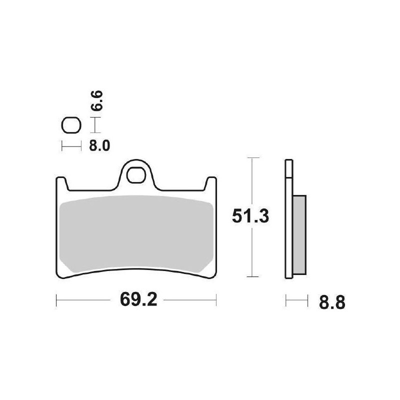 GESINTERTE BREMSBELÄGE VORNE SBS 634 HS YAMAHA XJR 1300 2015-2018