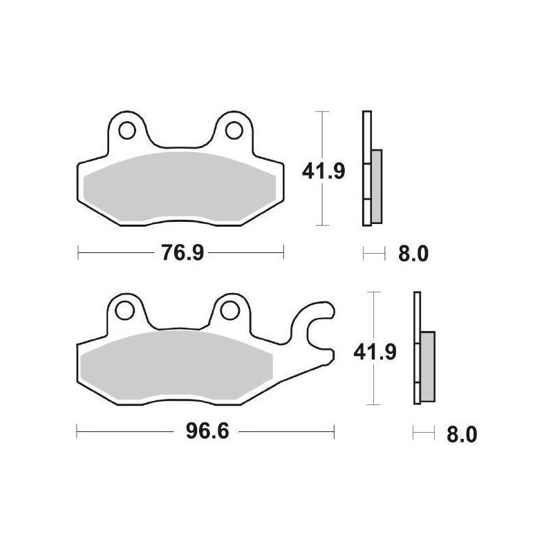 GESINTERTE BREMSBELÄGE VORNE SBS 638 HS KAWASAKI NINJA 300 2013-2018