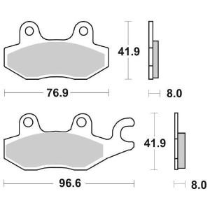 SINTERED REAR BRAKE PADS SET SBS 638 LS KAWASAKI NINJA 300 2013-2018