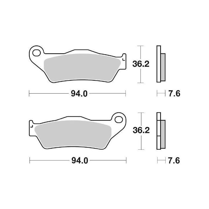 PASTILLAS DE FRENO DELANTERAS SINTERIZADAS SBS 671 HF YAMAHA YZF R-125 2008-2013