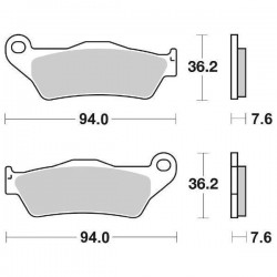 PASTILLAS DE FRENO DELANTERAS SBS 671 HF KTM SXC 625 2003-2004