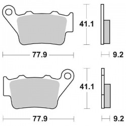 SET PASTIGLIE FRENO POSTERIORI SINTERIZZATE CERAMICA SBS 675 HF KTM SXC 625 2003-2004