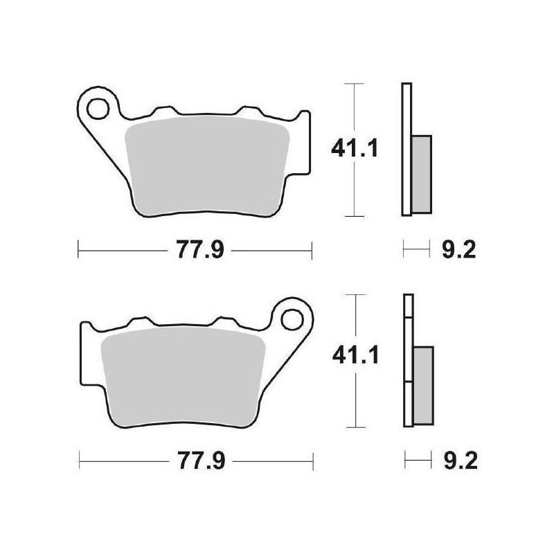 SINTER BREMSBELÄGE HINTEN CERAMICA SBS 675 HF KTM DUKE 200 2011-2016