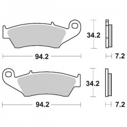 SET PASTIGLIE FRENO ANTERIORI SINTERIZZATE CERAMICA SBS 694 HF HONDA XR 250 R 1996-2004