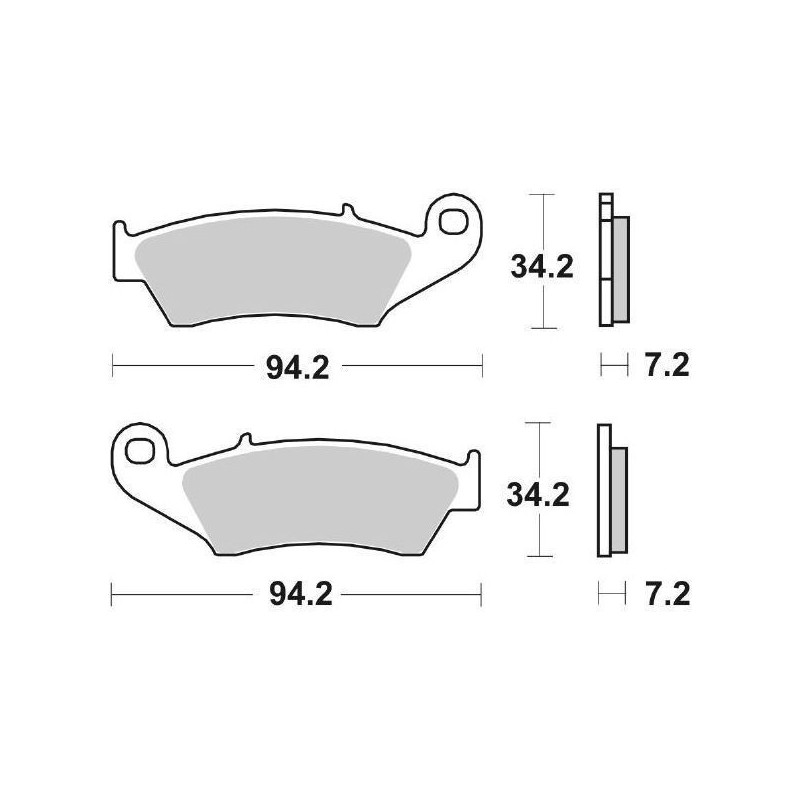 GESINTERTE BREMSBELÄGE VORNE CERAMICA SBS 694 HF HONDA XR 250 R 1996-2004