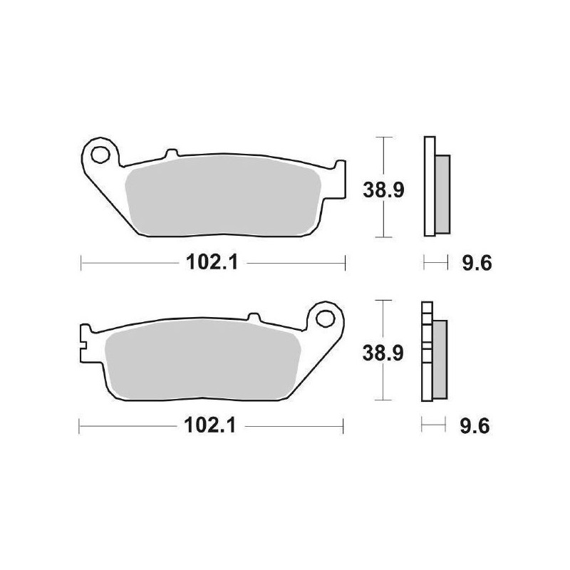 GESINTERTE BREMSBELÄGE VORNE SBS 700 HS HONDA CBR 300 R 2014-2019