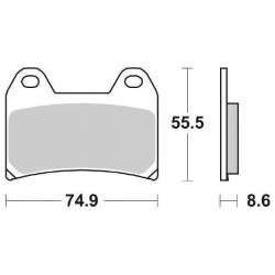 SINTERED FRONT BRAKE PADS SET SBS 706 HS HUSQVARNA NUDA 900