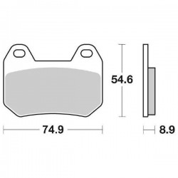 SET PASTIGLIE FRENO POSTERIORI SINTERIZZATE SBS 746 HF BMW K 1200 LT 2004-2006