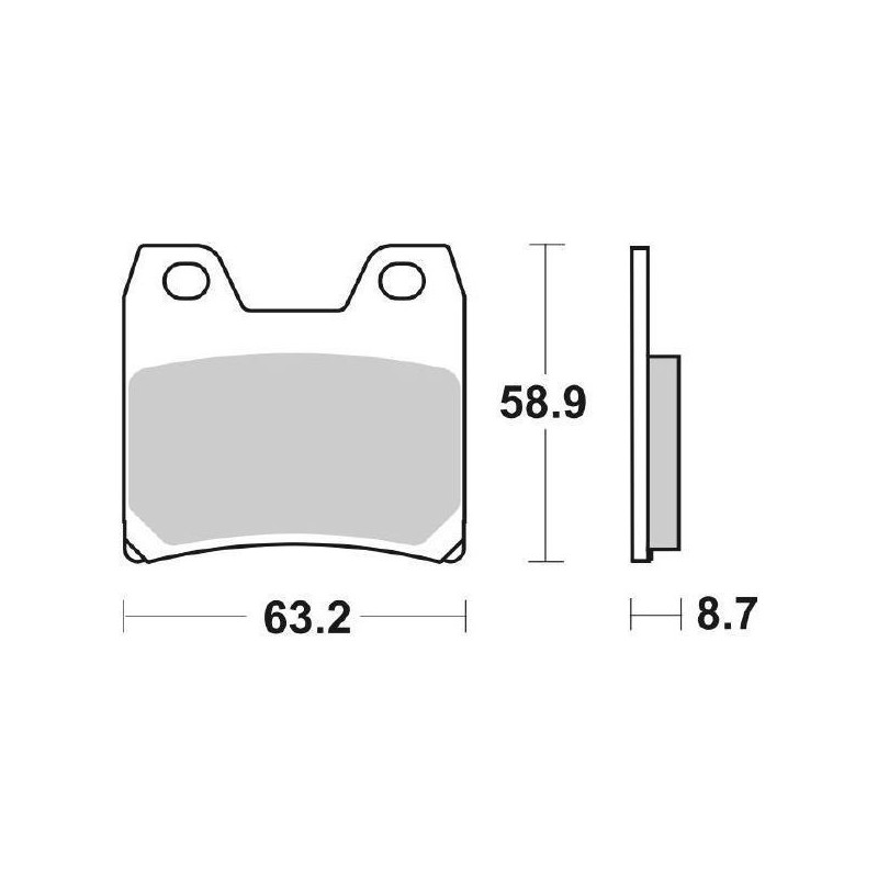 SINTER BREMSBELÄGE HINTEN SBS 770 LS YAMAHA FAZER 1000 2001-2005