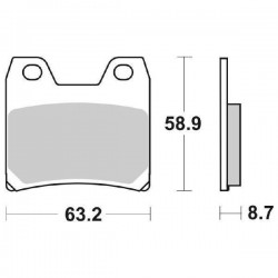 SET PASTIGLIE FRENO POSTERIORI SINTERIZZATE SBS 770 LS YAMAHA XJR 1300 2015-2018