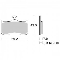 GESINTERTE BREMSBELÄGE VORNE SBS 782 HS SUZUKI B-KING 2008-2015