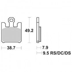 DUAL CARBON BREMSBELÄGE VORNE SBS 788 DC SUZUKI GSX-R 1000 2003