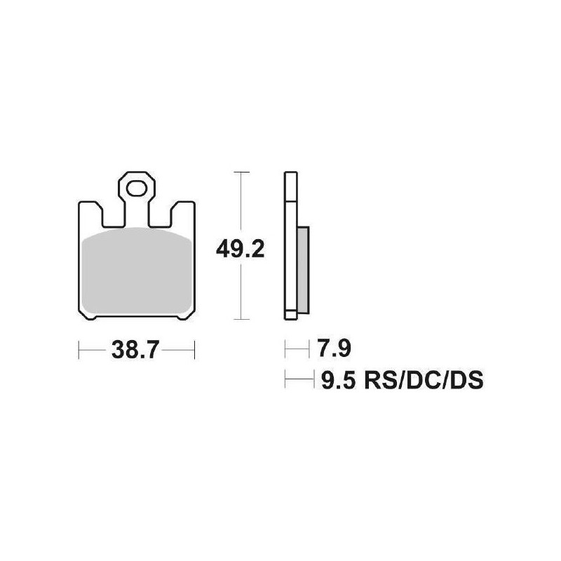 DUAL CARBON BREMSBELÄGE VORNE SBS 788 DC SUZUKI GSX-R 1000 2003