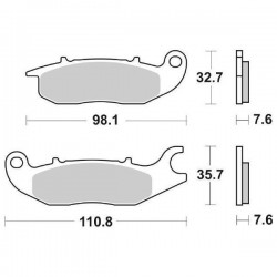 GESINTERTE BREMSBELÄGE VORNE SBS 797 HF HONDA CBR 125 R 2011-2018