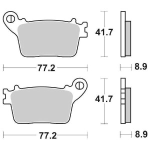 PASTILLAS DE FRENO TRASERAS SINTERIZADAS SBS 834 LS HONDA CBR 1000 RR SP 2017-2019