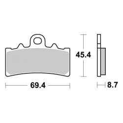 GESINTERTE BREMSBELÄGE VORNE CERAMICA SBS 877 HF BMW G 310 GS 2017-2020