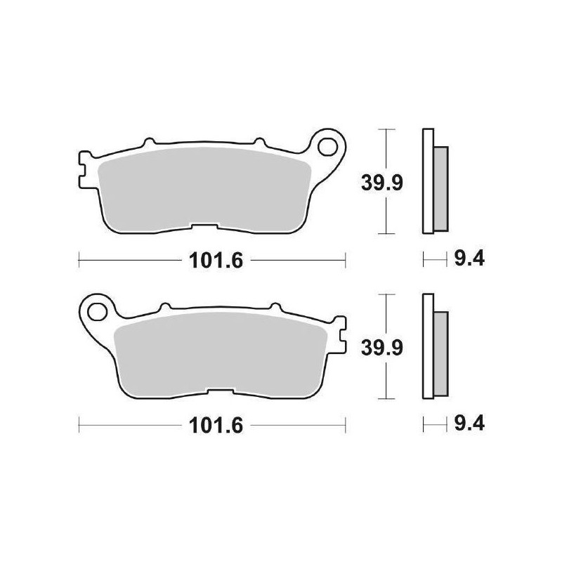 SINTERED REAR BRAKE PADS SET SBS 892 LS HONDA CROSSTOURER 1200 2012-2020