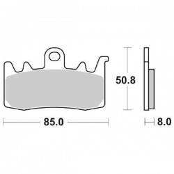 SINTERED FRONT BRAKE PADS SET SBS 900 HS BMW R 1200 R 2015-2019