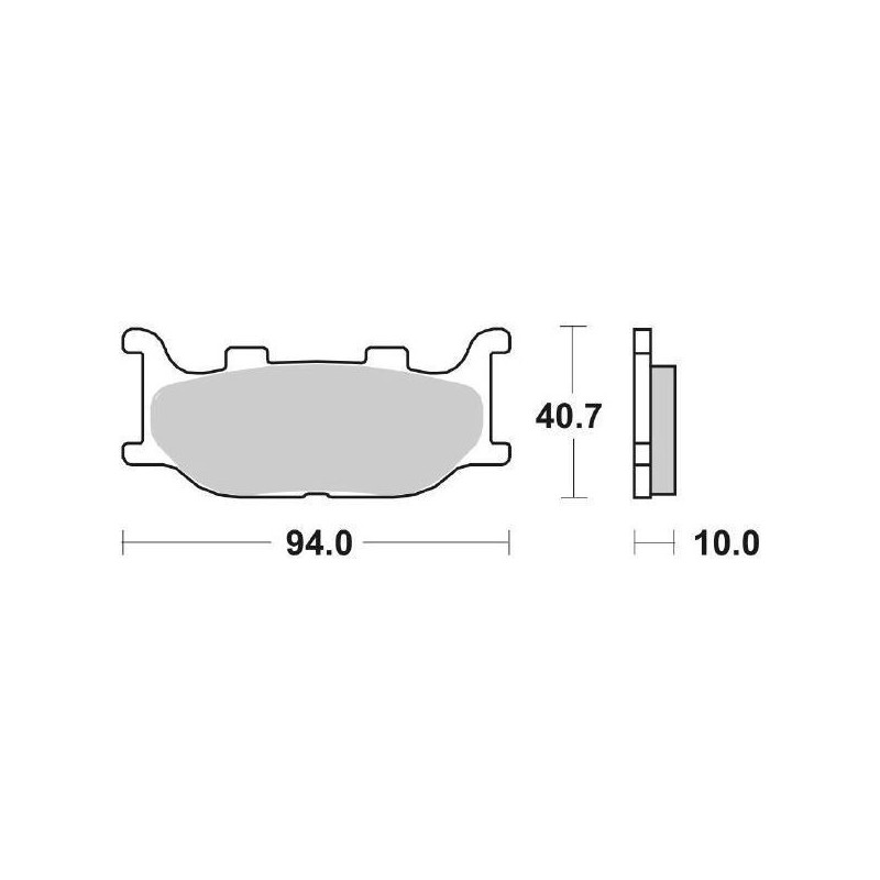 PASTILLAS DE FRENO DELANTERAS SINTERIZADAS SBS 128 MS YAMAHA T-MAX 2004-2007