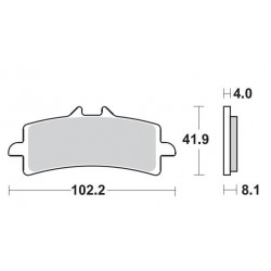 SINTERED FRONT BRAKE PADS SET SBS 901 HS TRIUMPH SPEED TRIPLE R 2016-2018