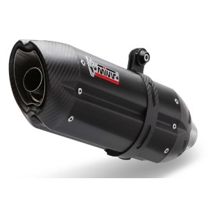 PAIR OF MIVV HEXAUST SUONO SUZUKI GSX-R 1000 2007-2008, APPROVED BLACK