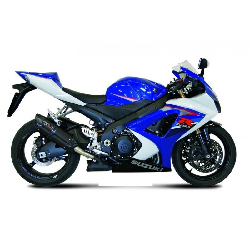 PAIR OF MIVV HEXAUST SUONO SUZUKI GSX-R 1000 2007-2008, APPROVED BLACK