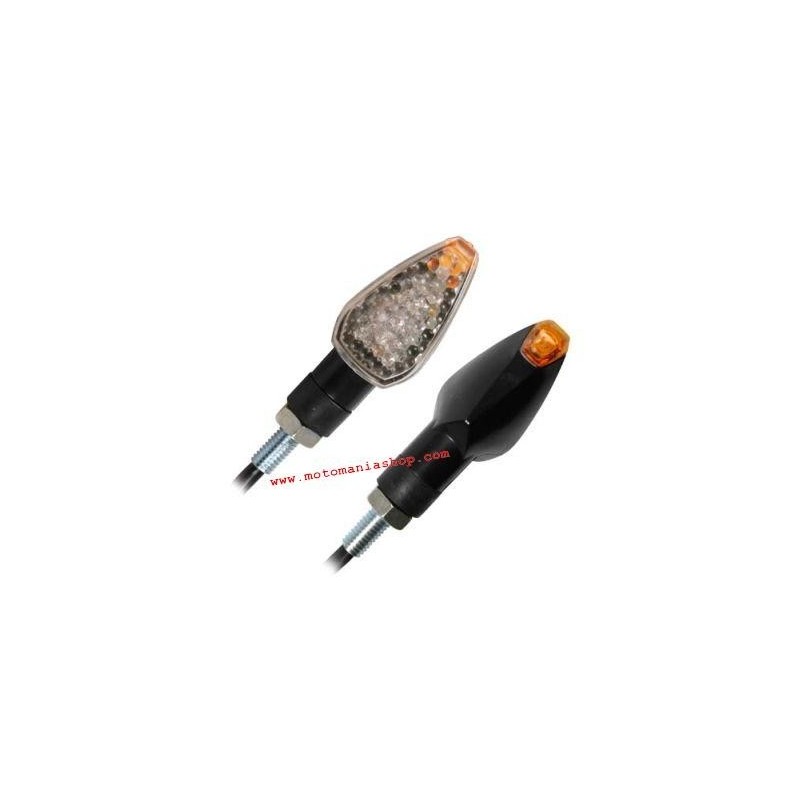 PAIR OF APPROVED LED TURN INDICATORS, CARBON LOOK