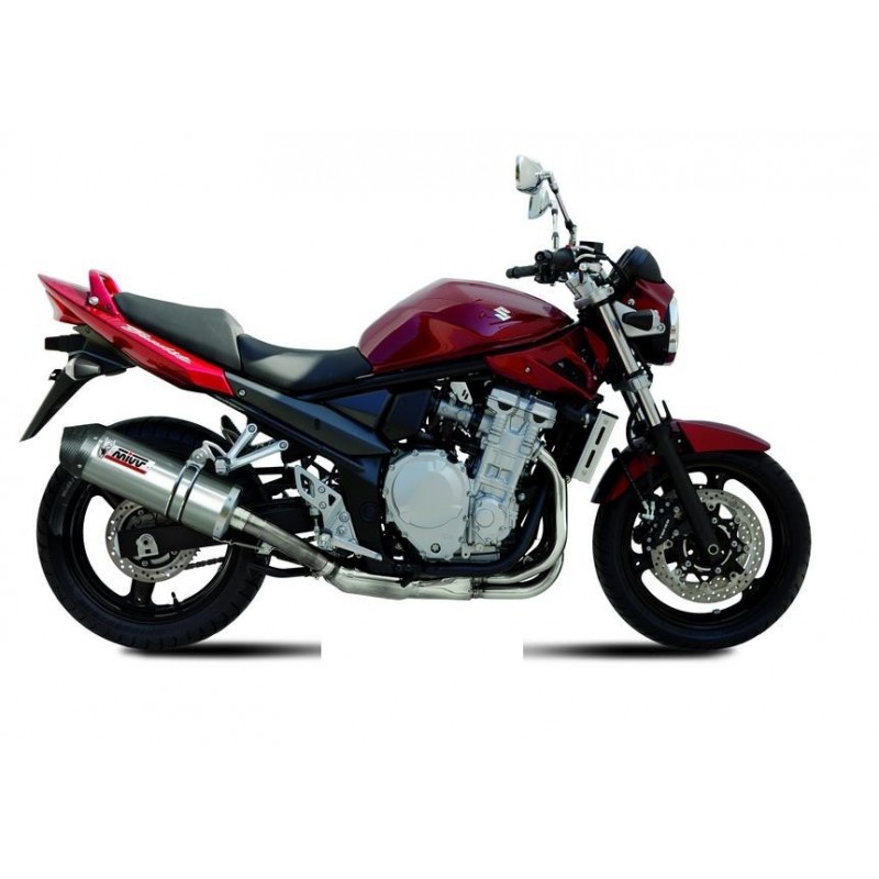 TERMINALE MIVV OVALE PER SUZUKI BANDIT 650/S 2007-2010, OMOLOGATO TITANIO/CARBONIO