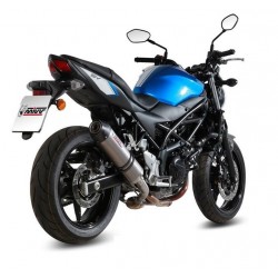 TERMINALE MIVV OVALE SUZUKI SV 650 2016-2020, OMOLOGATO TITANIO/CARBONIO