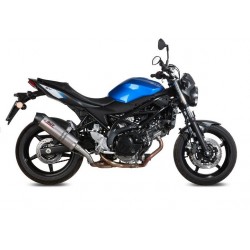 TERMINALE MIVV OVALE SUZUKI SV 650 2016-2020, OMOLOGATO TITANIO/CARBONIO