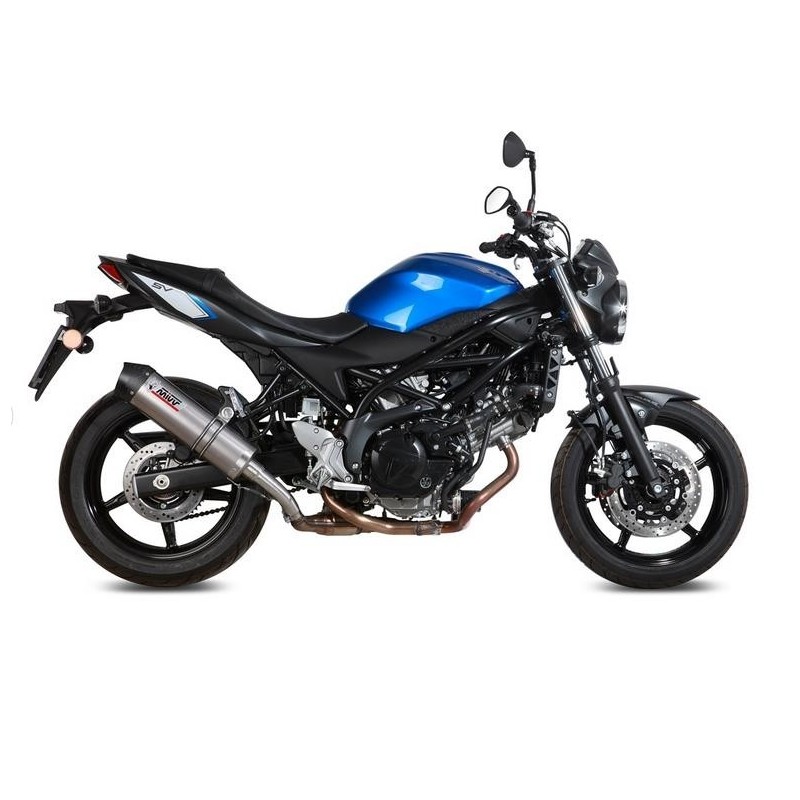 TERMINALE MIVV OVALE SUZUKI SV 650 2016-2020, OMOLOGATO TITANIO/CARBONIO